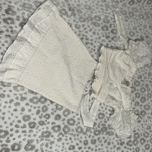 Smocked skirt set